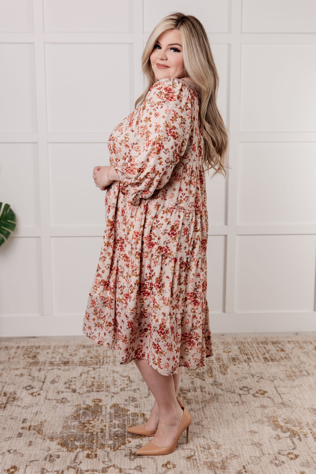 Vestido floral con mangas globo Next to You