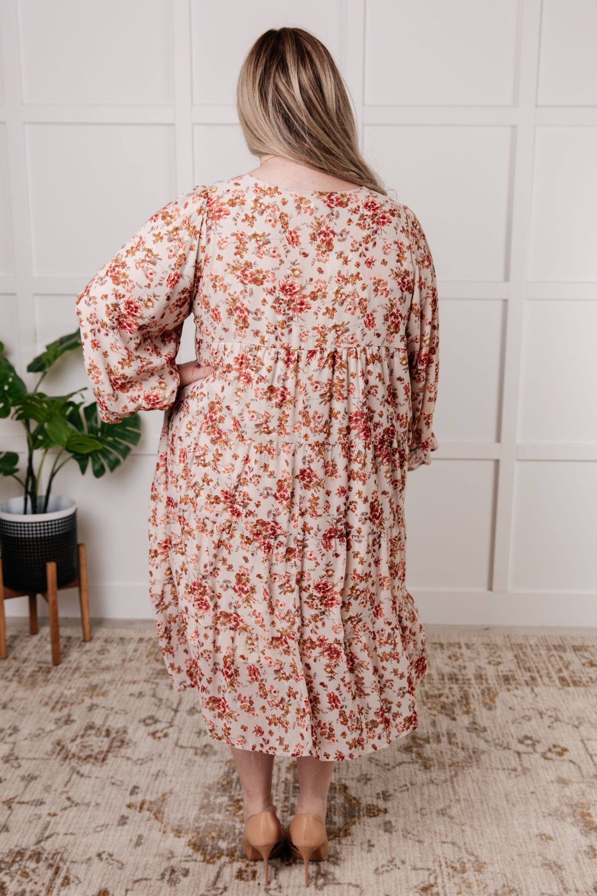 Vestido floral con mangas globo Next to You