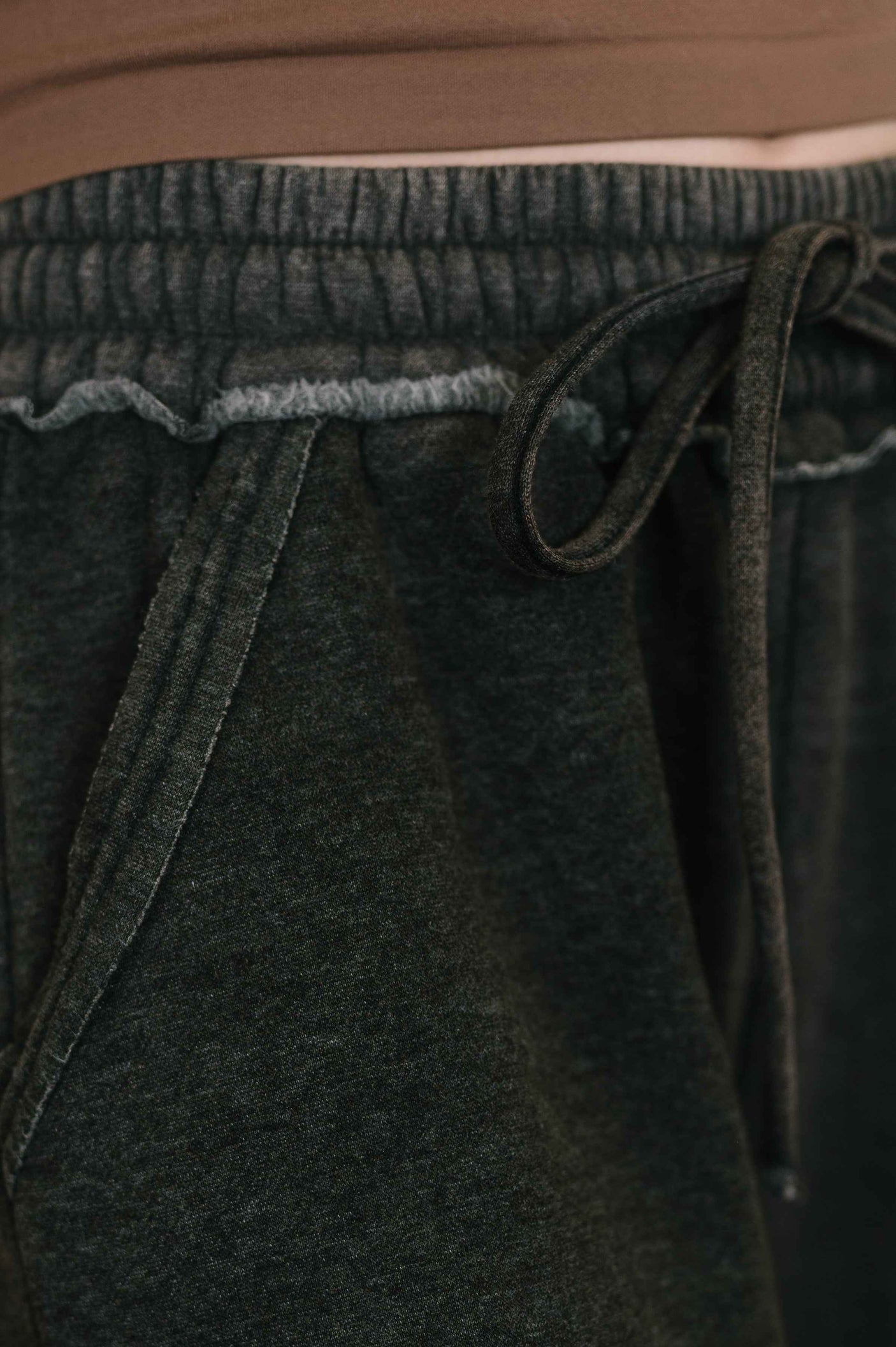 Nights Like This High Waist Palazzo Sweats in Ash Black