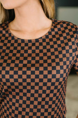 No One Else Checkered Casual Tee