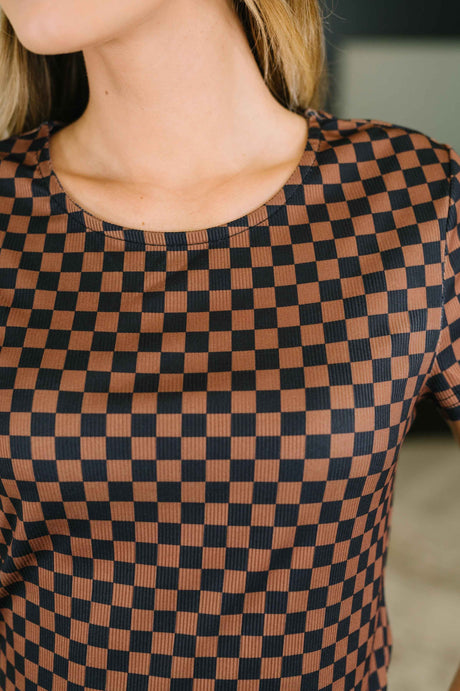 No One Else Checkered Casual Tee