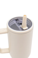 Vaso antiderrames de 40 oz en color blanco roto