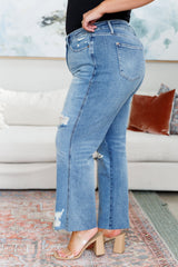 Nora High Rise Rigid Magic Destroy Slim Straight Jeans - Liarian Unlimited Boutique