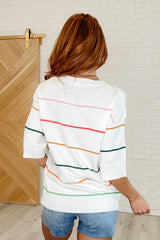 Suéter de rayas de volumen normal