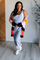 No estoy muy seguro Cárdigan de rayas con frente abierto