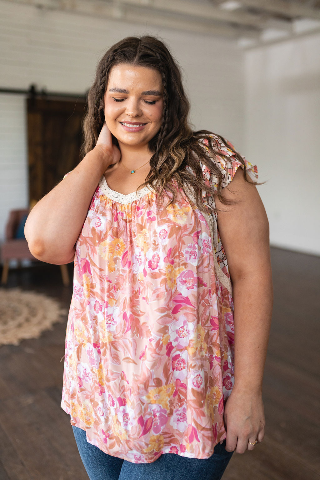 Blusa floral no tan seria en rosa 