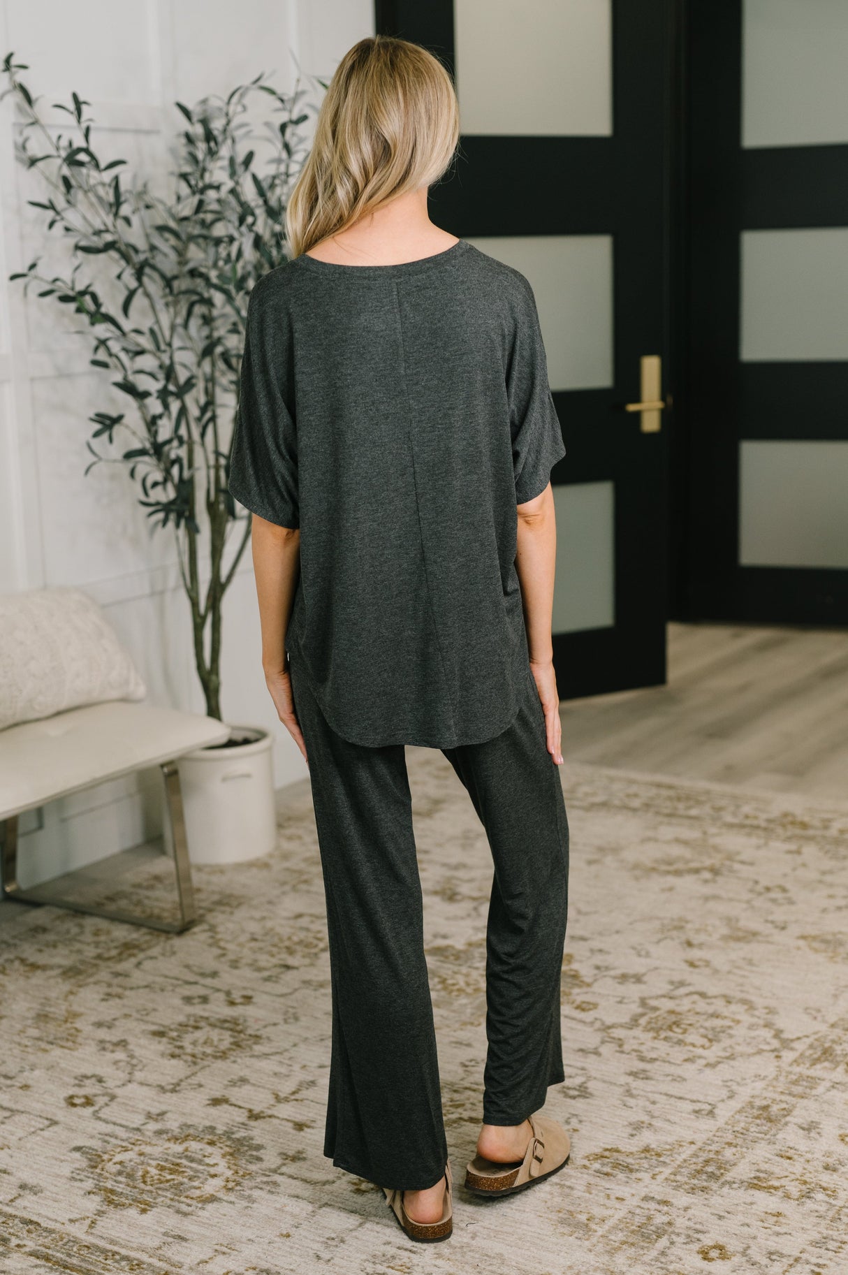 Ol' Reliable Top and Bottom Lounge Set in Charcoal