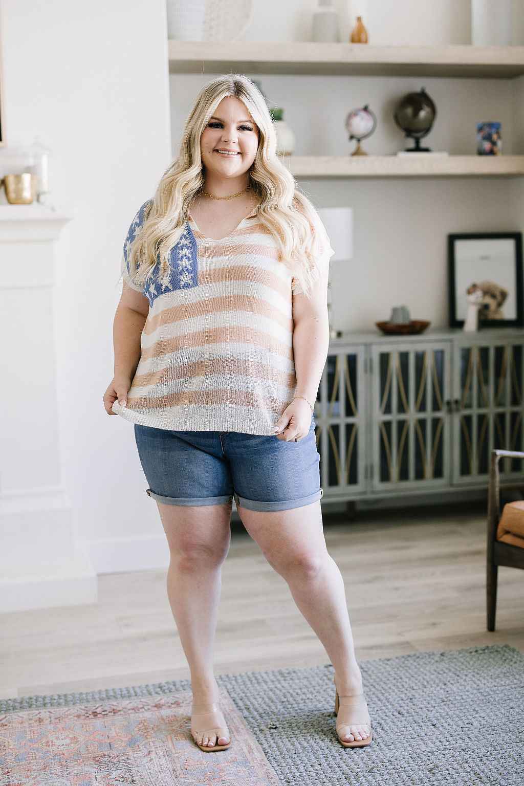 Old Glory Sleeveless Sweater - Liarian Unlimited Boutique
