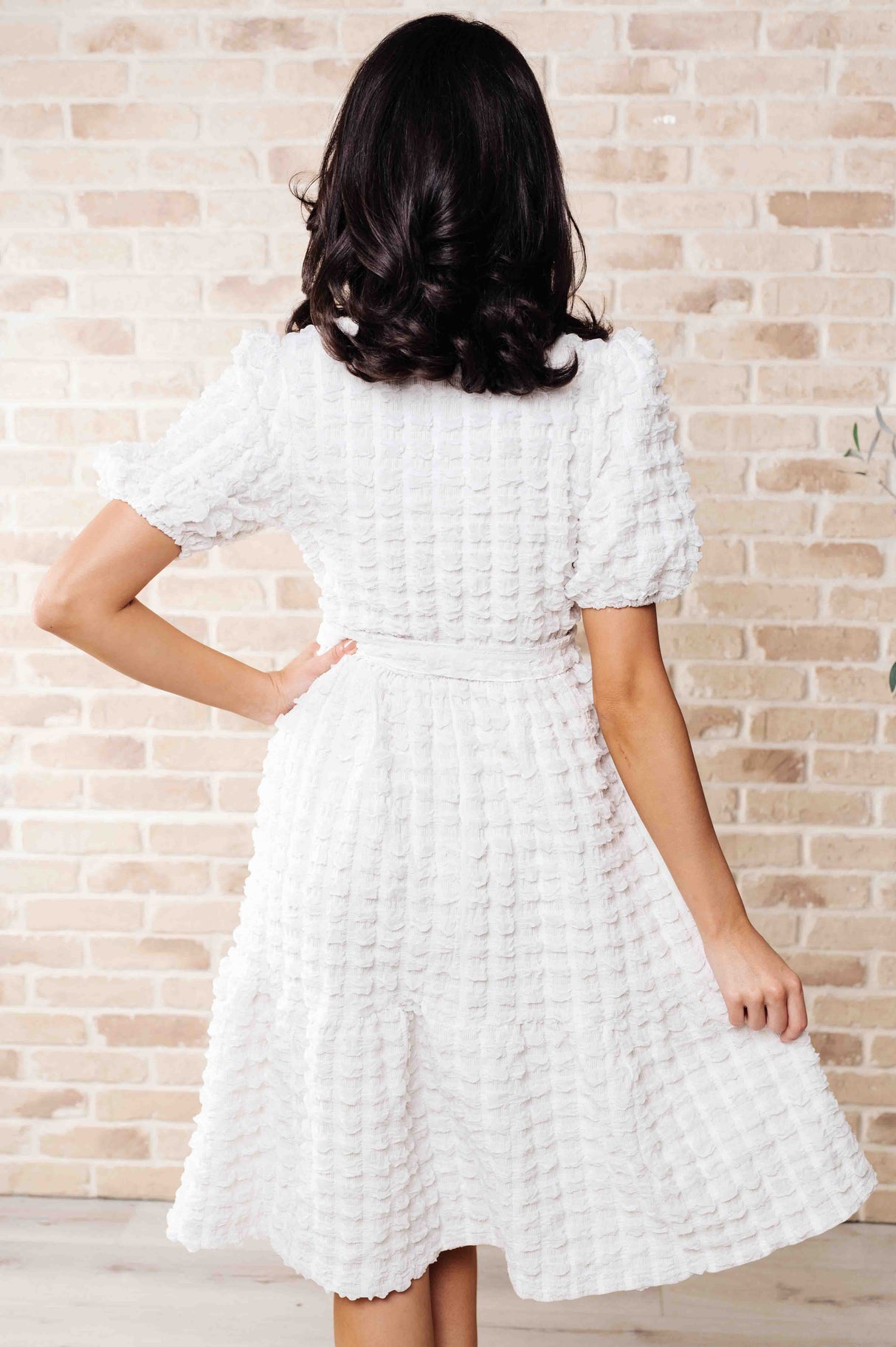 Vestido midi de burbujas On Cloud Nine 