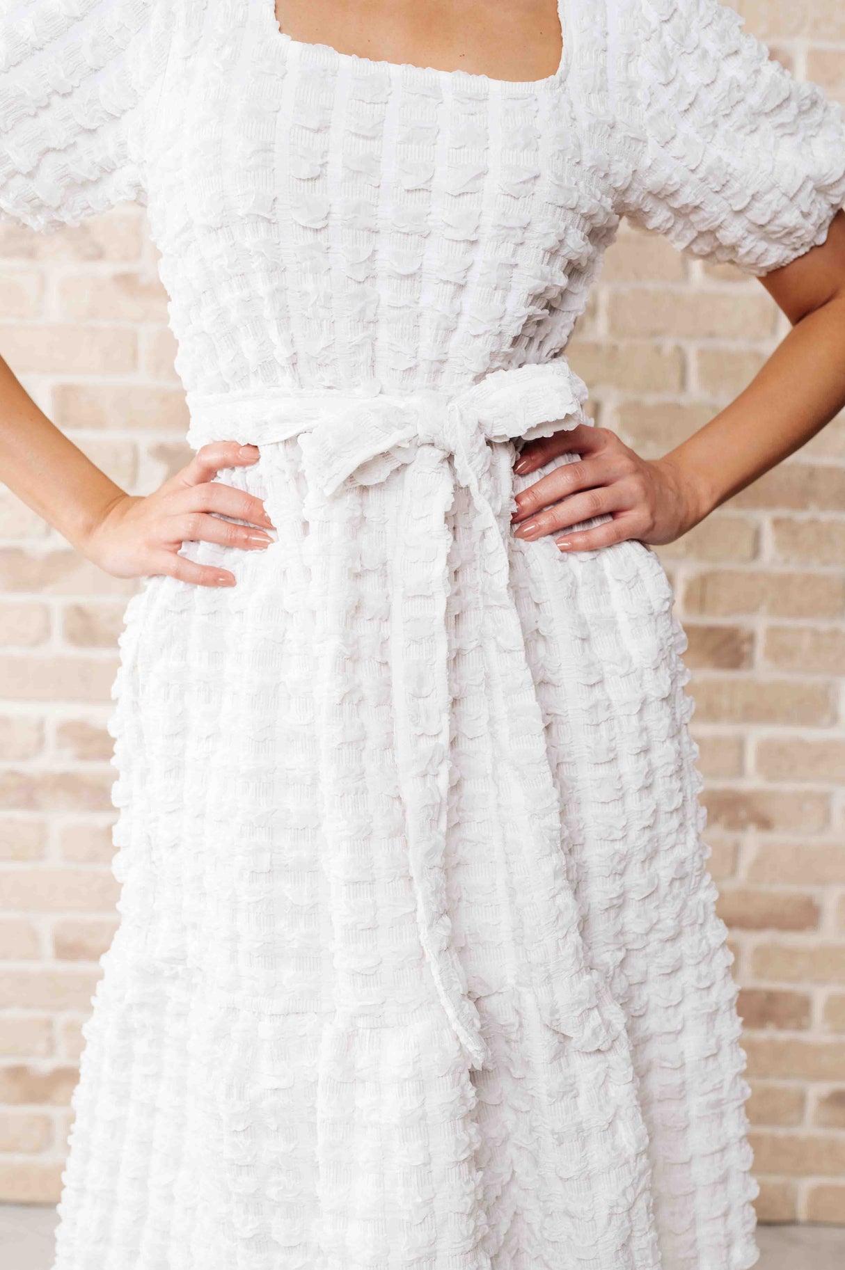 Vestido midi de burbujas On Cloud Nine 