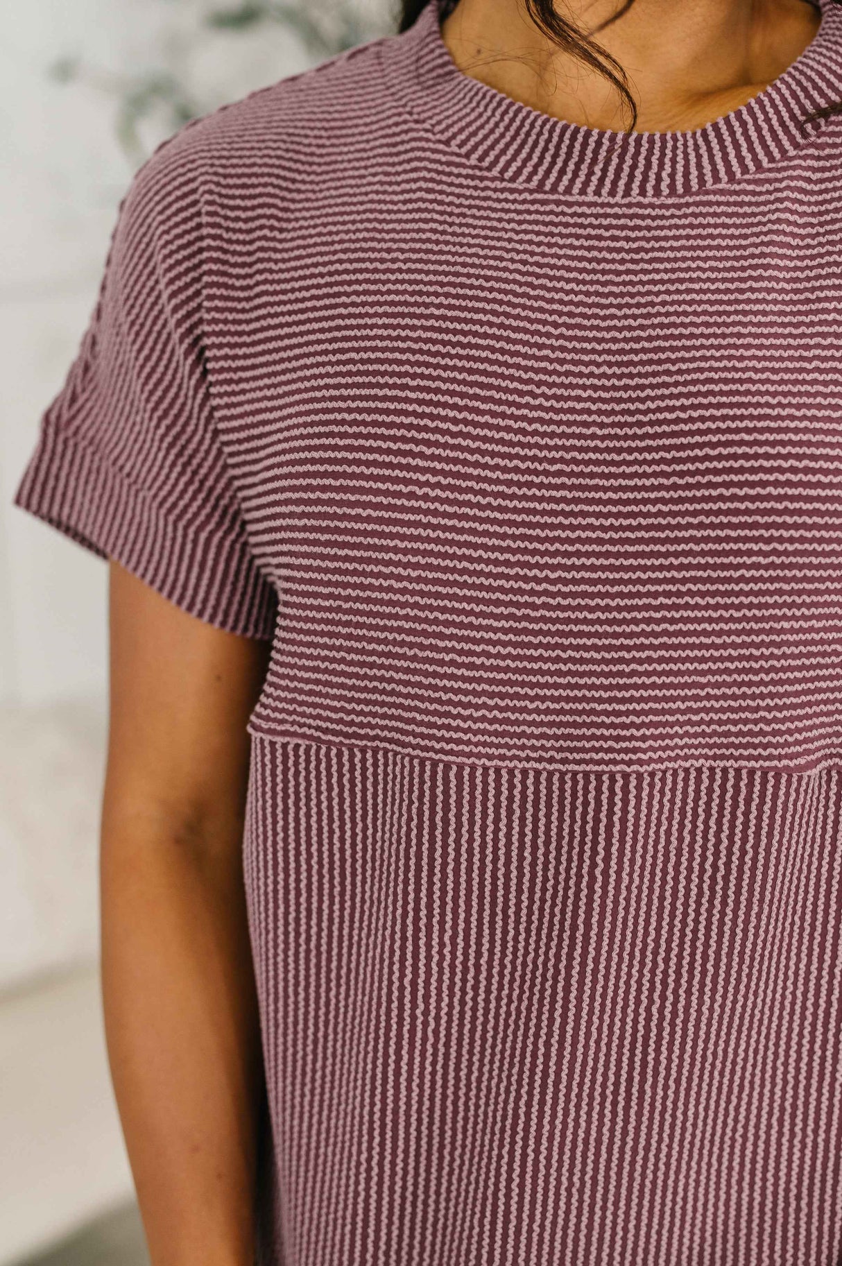 On Repeat Cable Ribbed Knit Tee