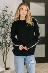 One Stitch at a Time Pullover in Black