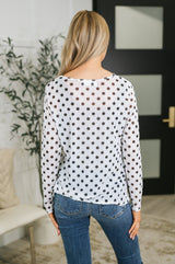 Passively Poise Long Sleeve Top in Polka Dot