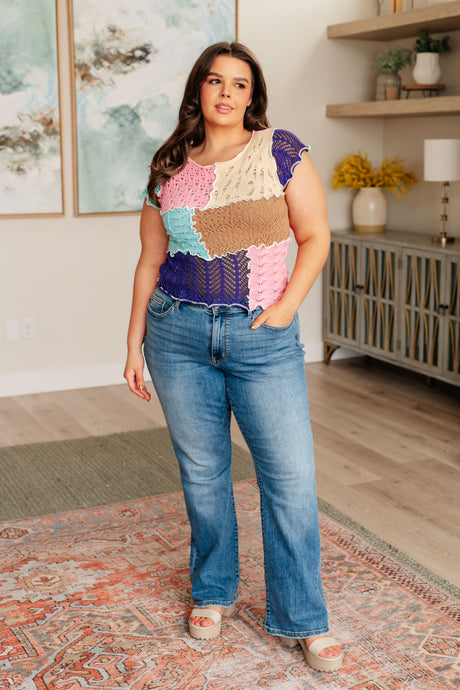 Top de punto patchwork Patch Me Up