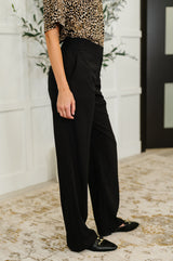Peachy Keen Straight Leg Trousers in Black
