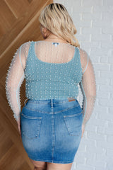 Pearl Diver Layering Top in Light Cyan - Liarian Unlimited Boutique