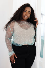 Pearl Diver Layering Top in Light Cyan - Liarian Unlimited Boutique
