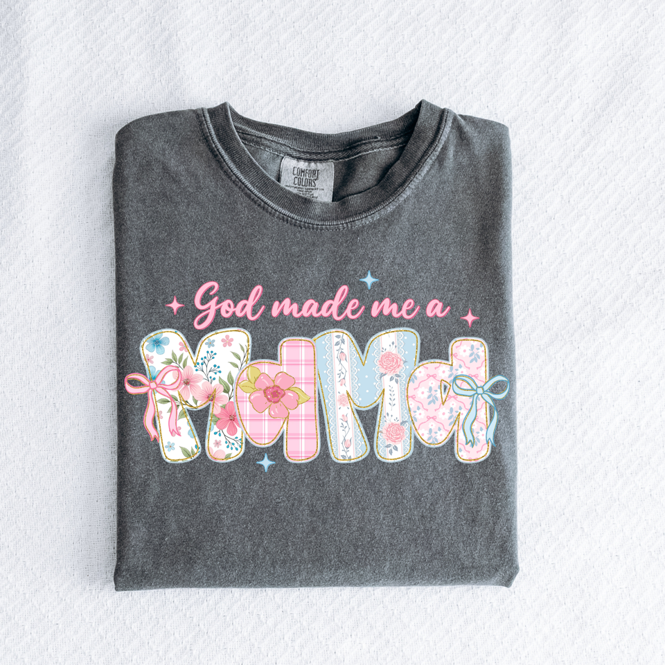 Camiseta gráfica "Dios me hizo mamá"