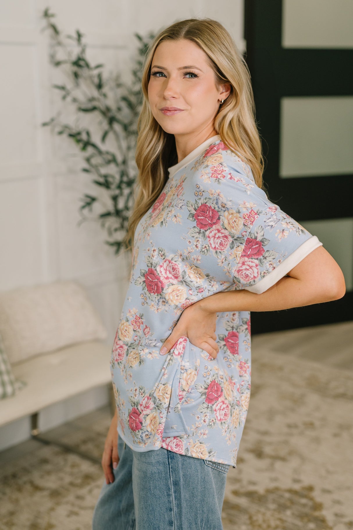 Perfect Season Floral Print Relaxed Tee