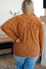 Top con cuello en V "Perfect in Pansies"