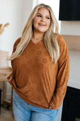 Top con cuello en V "Perfect in Pansies"