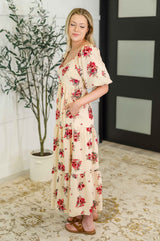 Petals & Postcards Balloon Sleeve Dress