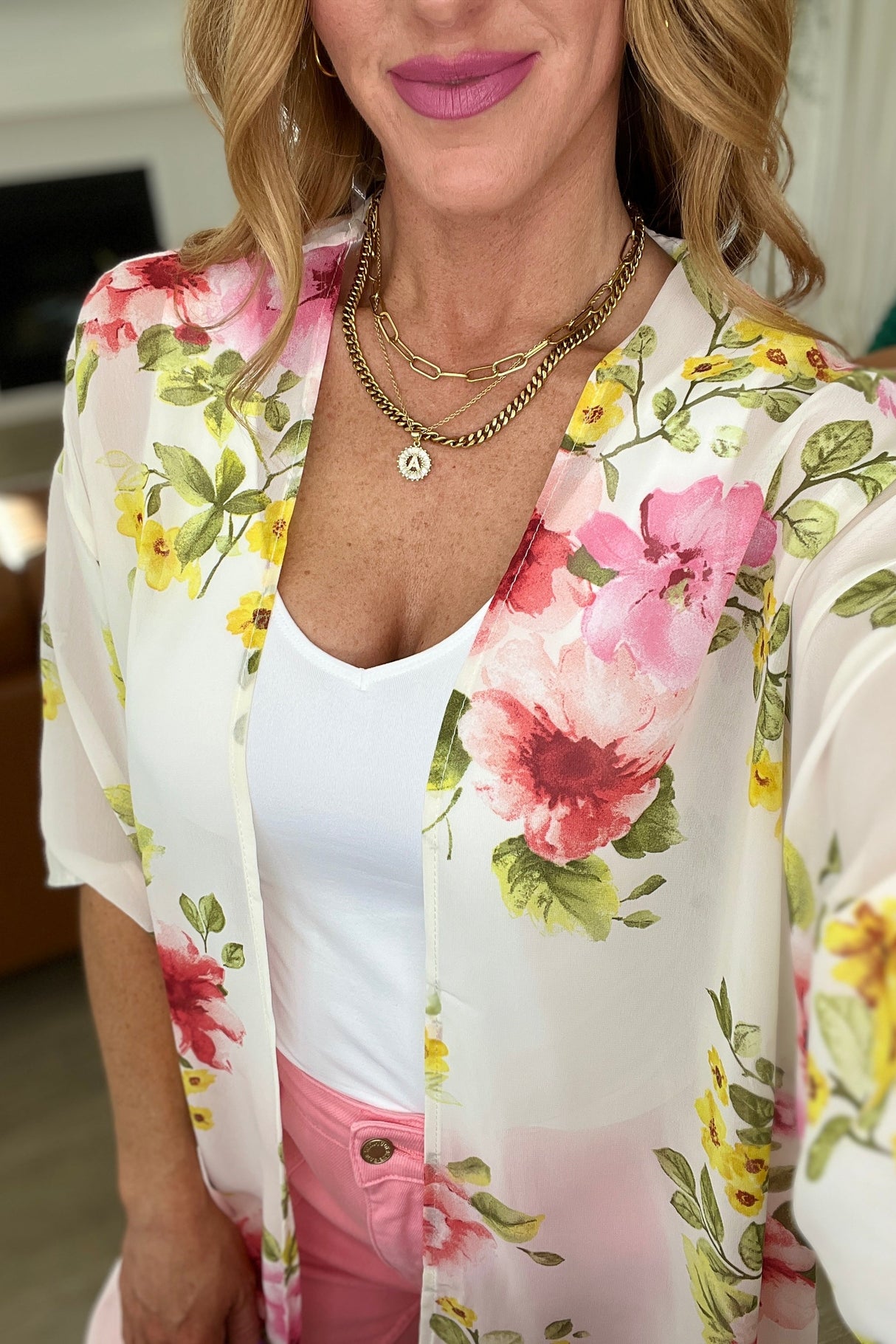 Yeah, We Did That Floral Kimono in Ivory - Liarian Unlimited Boutique