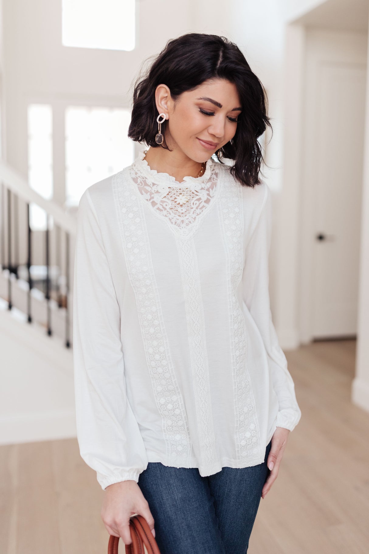 Imagina esta blusa en color blanco hueso.