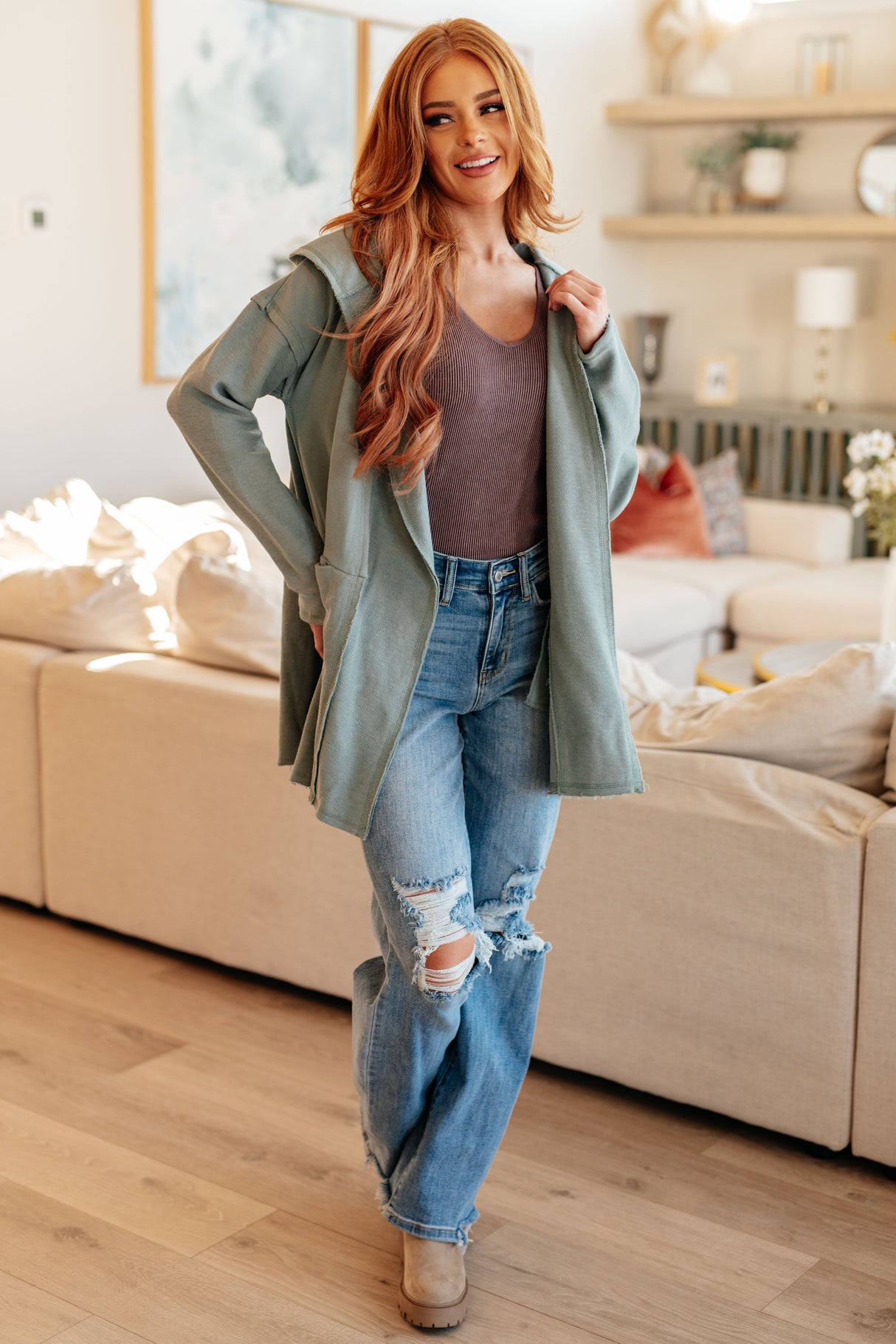 Please Proceed Hooded Cardigan - Liarian Unlimited Boutique