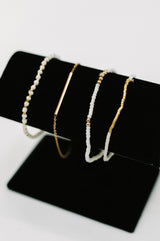 Poised & Polished Bracelet Set in White and Gold