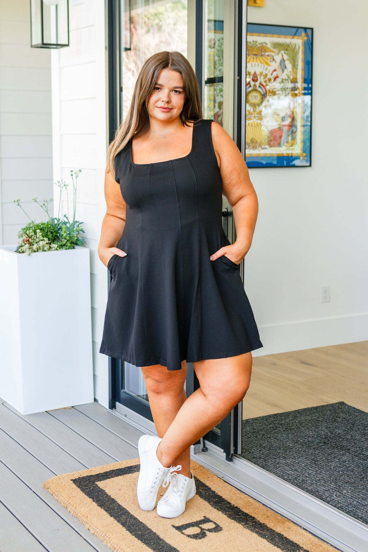 Polo Match Square Neck Dress - Liarian Unlimited Boutique