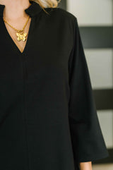 Portfolio Quarter Sleeve Dress in Black