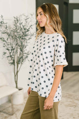Pretty in Polka Oversized Drop Shoulder Tee