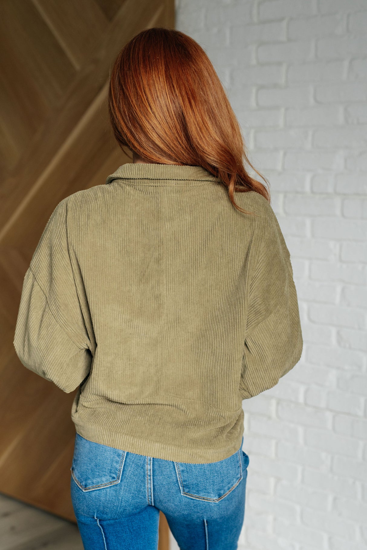 Chaqueta de pana Primrose en color oliva