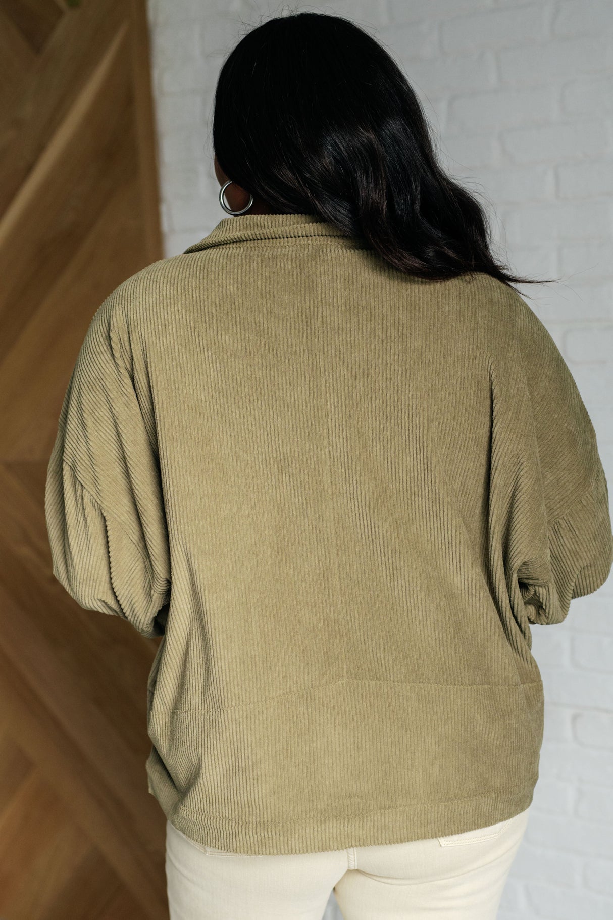 Chaqueta de pana Primrose en color oliva