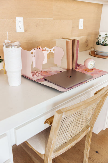 Boss Babe Expanding Desk Organizer in Pink - Liarian Unlimited Boutique