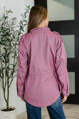 Chaqueta con cremallera frontal completa Puddle Jumper en color malva