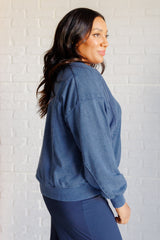 Jersey de cuello redondo Quick Fix Mineral Wash en color Psíquico