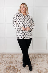 Blusa de mosaico floral de seguimiento rápido