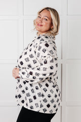 Blusa de mosaico floral de seguimiento rápido