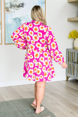 Magnificently Mod Floral Shirt Dress - Liarian Unlimited Boutique