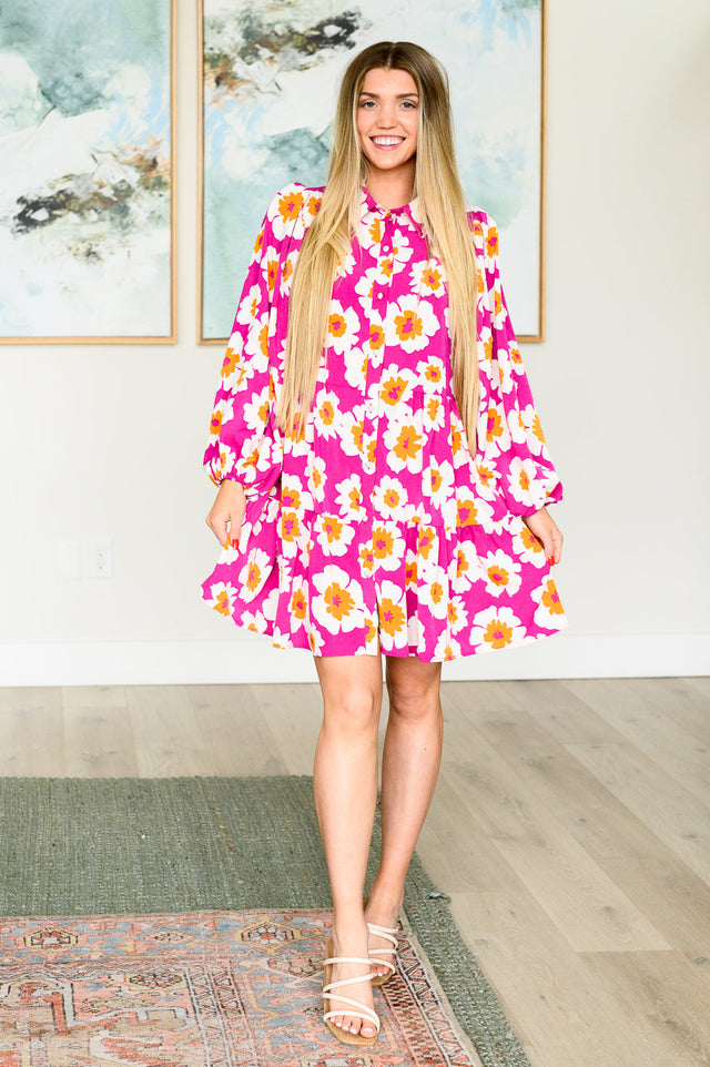 Magnificently Mod Floral Shirt Dress - Liarian Unlimited Boutique