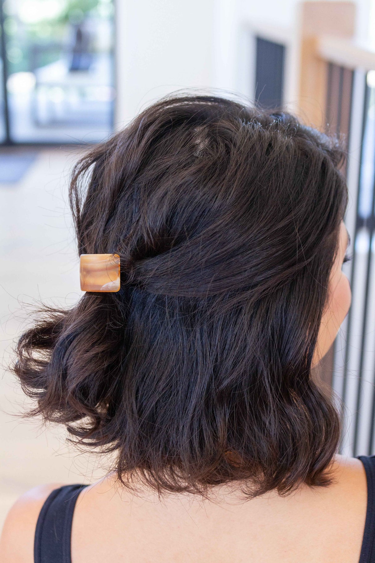 Rectangle Cuff Hair Tie Elastic in Amber - Liarian Unlimited Boutique