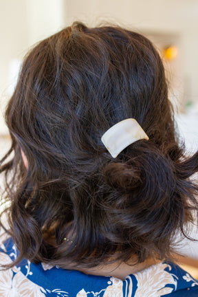 Rectangle Cuff Hair Tie Elastic in Ivory - Liarian Unlimited Boutique