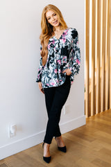 Rendered Rendition V-Neck Top - Liarian Unlimited Boutique