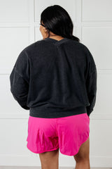 Suéter de felpa francesa con lavado mineral Rep Ready en negro