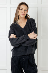 Suéter de felpa francesa con lavado mineral Rep Ready en negro