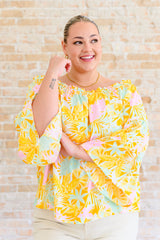 Blusa con mangas acampanadas y hombros descubiertos Rich Spirit