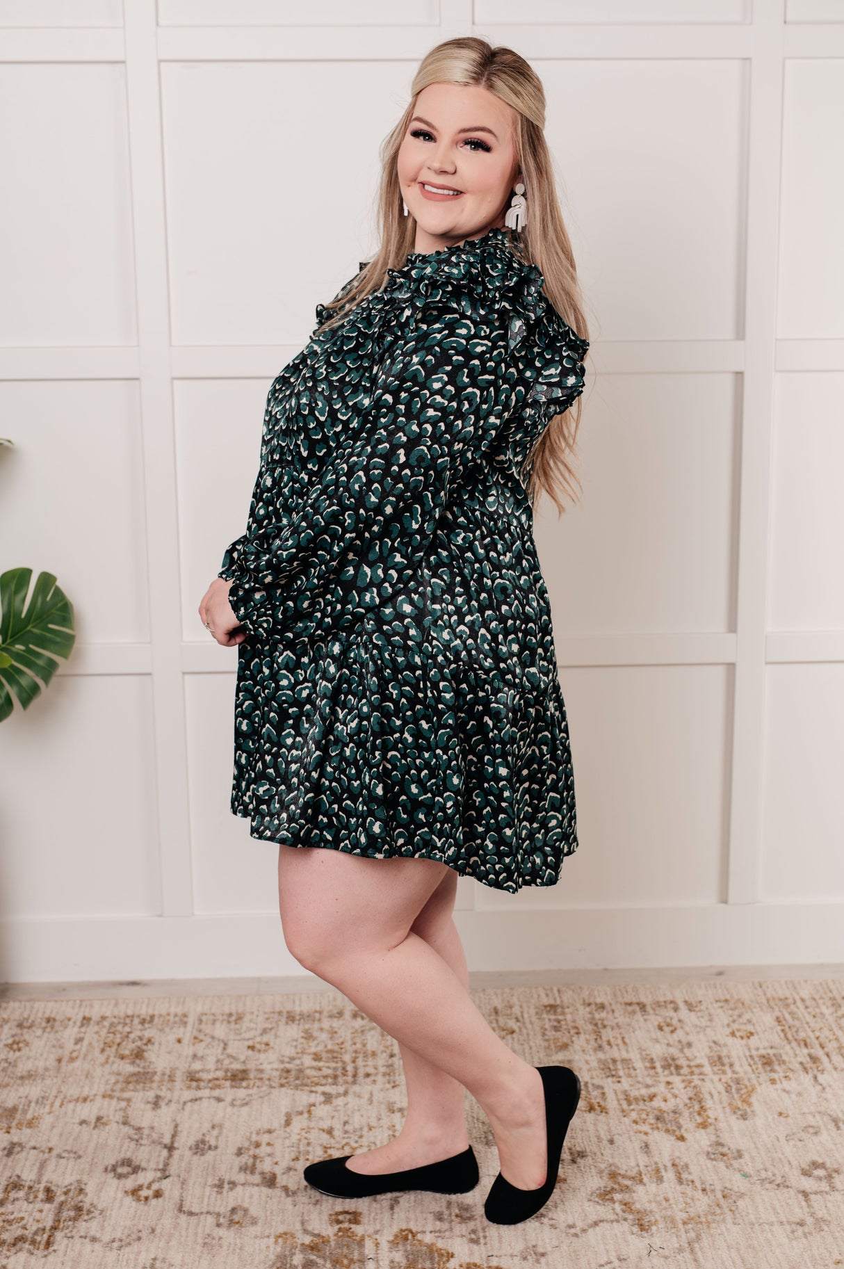 Right As Rain Ruffle Detail Dress - Liarian Unlimited Boutique