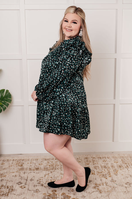 Right As Rain Ruffle Detail Dress - Liarian Unlimited Boutique